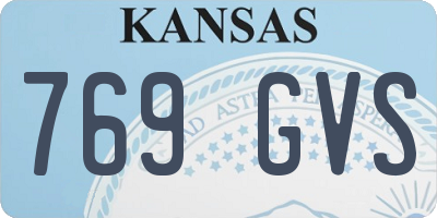 KS license plate 769GVS