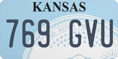 KS license plate 769GVU
