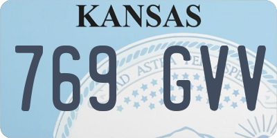 KS license plate 769GVV