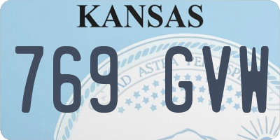 KS license plate 769GVW