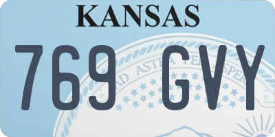 KS license plate 769GVY