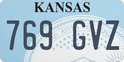 KS license plate 769GVZ