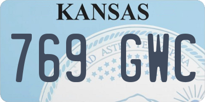 KS license plate 769GWC