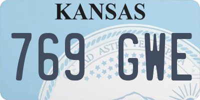 KS license plate 769GWE