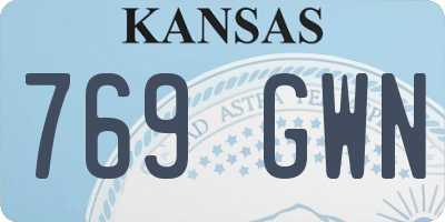 KS license plate 769GWN
