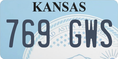 KS license plate 769GWS