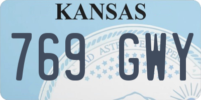 KS license plate 769GWY