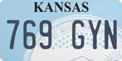 KS license plate 769GYN