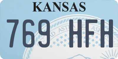 KS license plate 769HFH