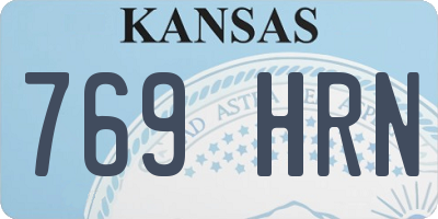 KS license plate 769HRN