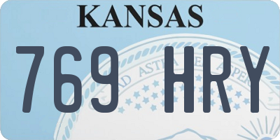 KS license plate 769HRY