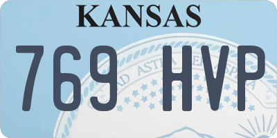 KS license plate 769HVP