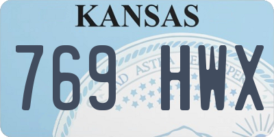KS license plate 769HWX
