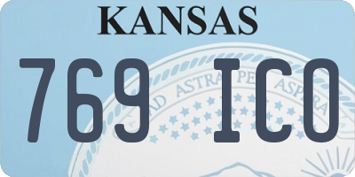 KS license plate 769ICO