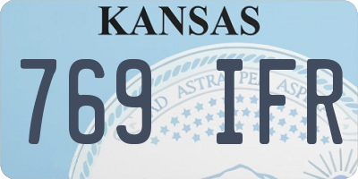 KS license plate 769IFR
