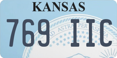 KS license plate 769IIC