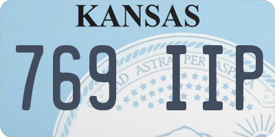 KS license plate 769IIP