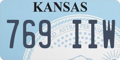 KS license plate 769IIW