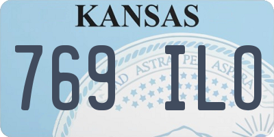 KS license plate 769ILO