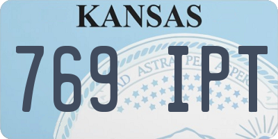 KS license plate 769IPT