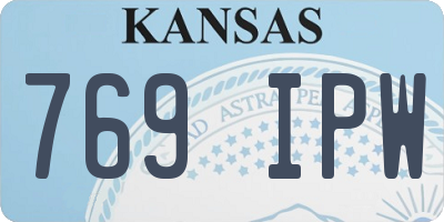 KS license plate 769IPW