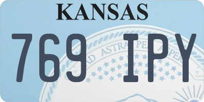 KS license plate 769IPY