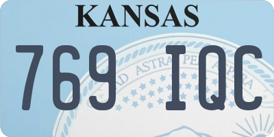 KS license plate 769IQC