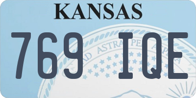 KS license plate 769IQE