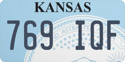 KS license plate 769IQF