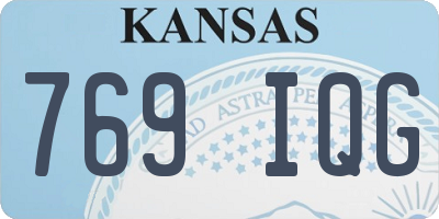 KS license plate 769IQG