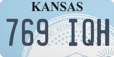 KS license plate 769IQH