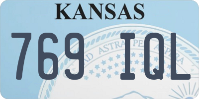 KS license plate 769IQL