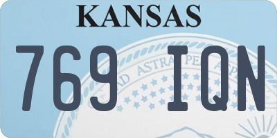 KS license plate 769IQN