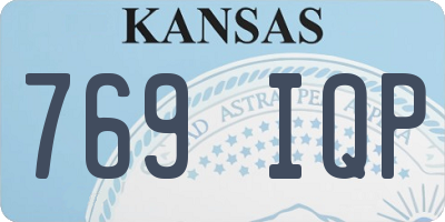 KS license plate 769IQP