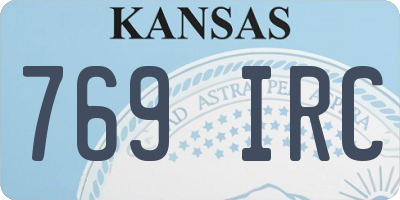 KS license plate 769IRC