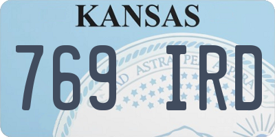 KS license plate 769IRD