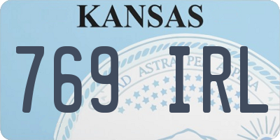 KS license plate 769IRL