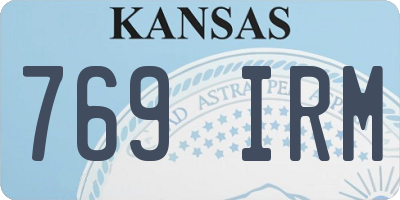 KS license plate 769IRM