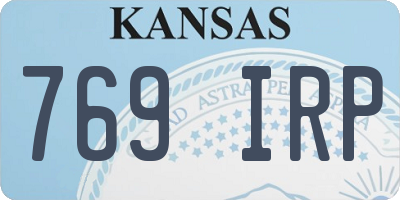 KS license plate 769IRP
