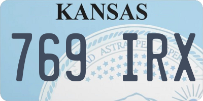 KS license plate 769IRX