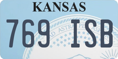 KS license plate 769ISB