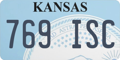 KS license plate 769ISC