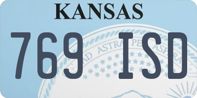 KS license plate 769ISD