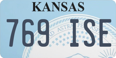 KS license plate 769ISE