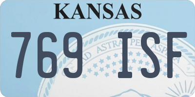 KS license plate 769ISF