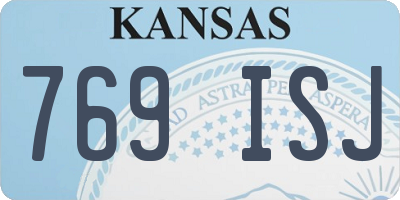 KS license plate 769ISJ