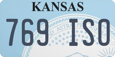 KS license plate 769ISO