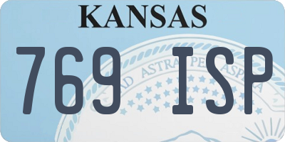KS license plate 769ISP