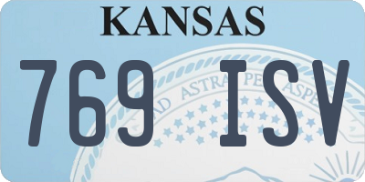 KS license plate 769ISV