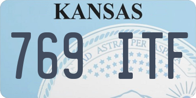KS license plate 769ITF